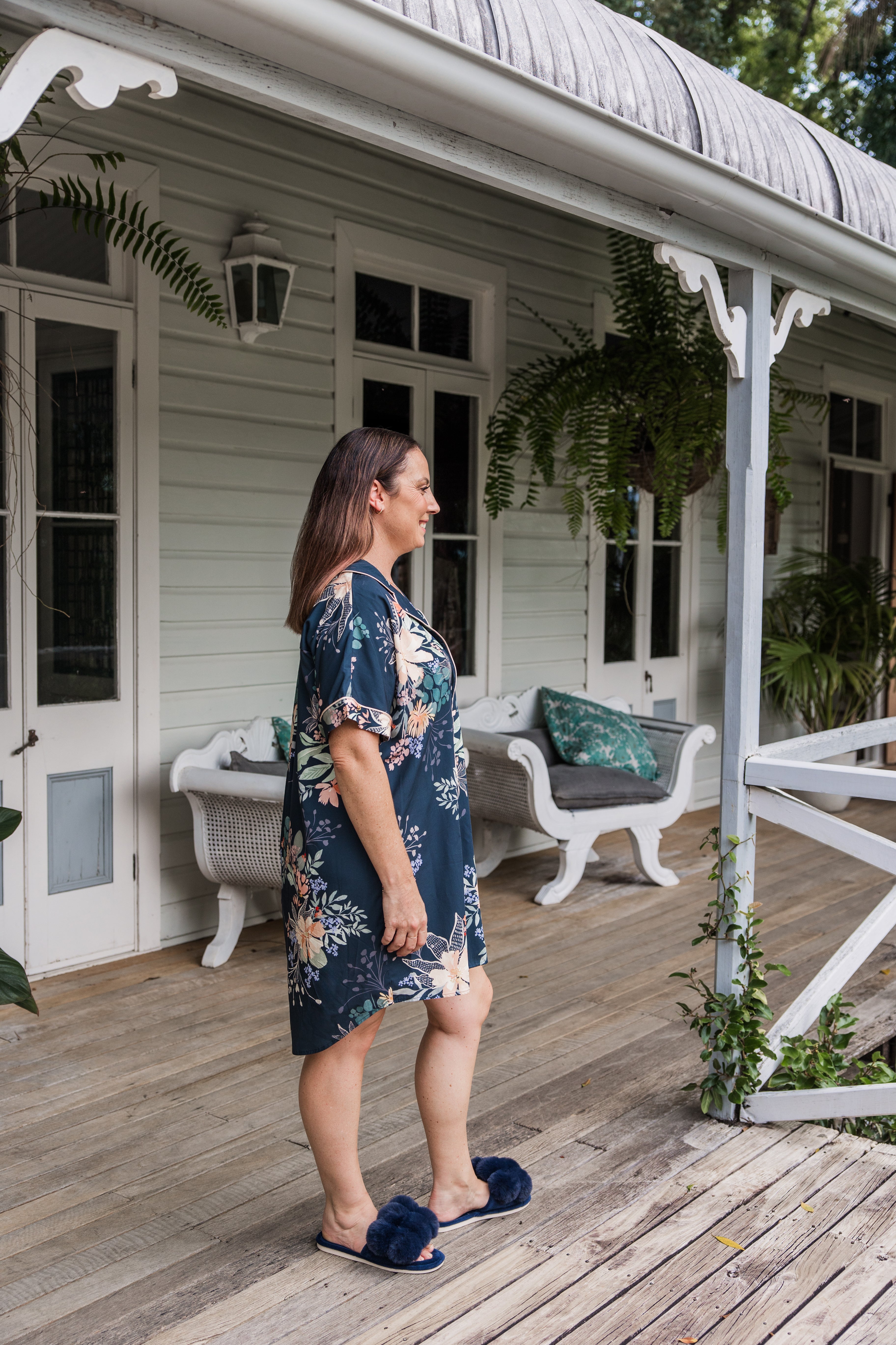 Signature Sleep Shirt | Country Bloom | Akoya Luxe