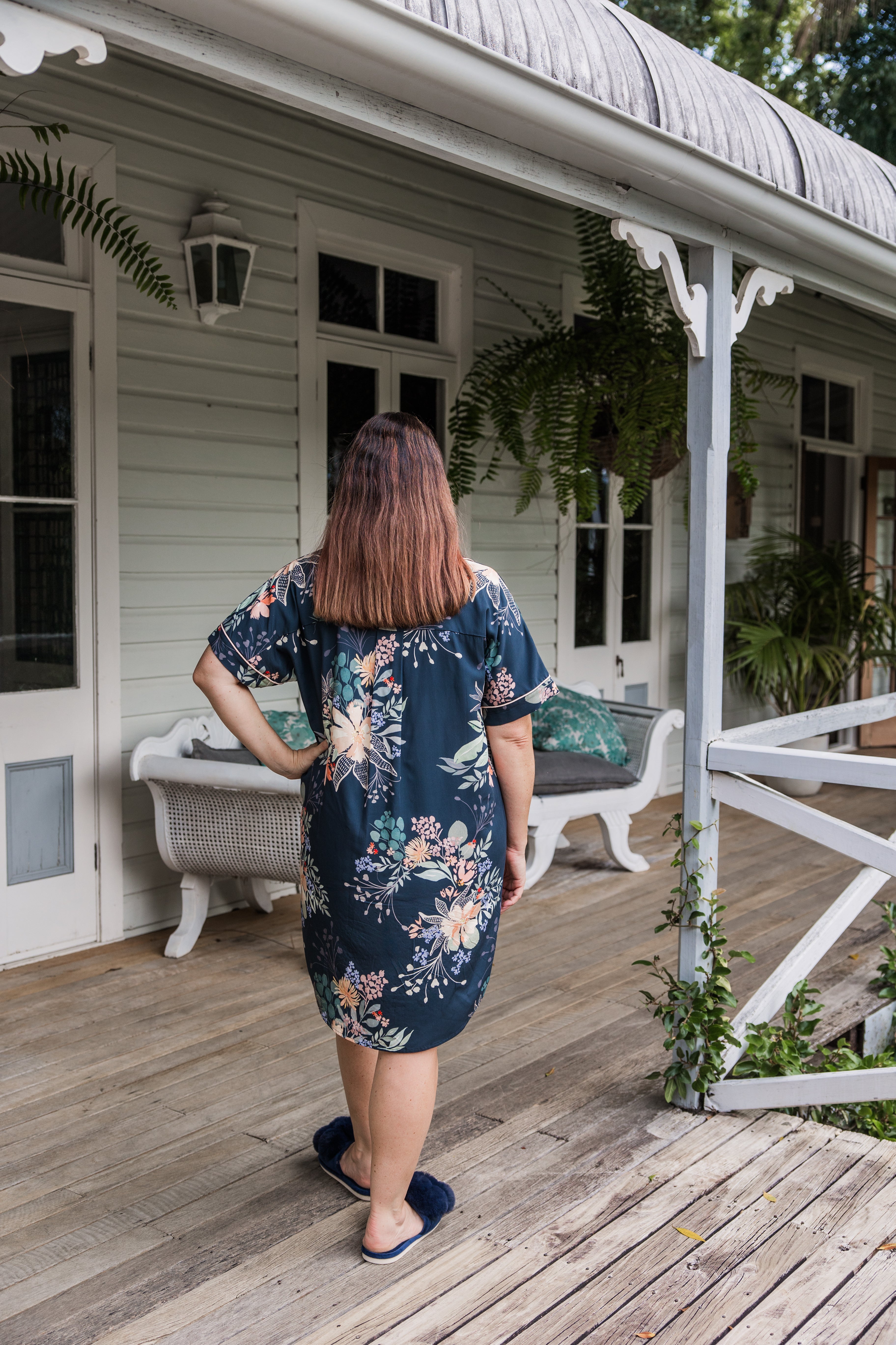 Signature Sleep Shirt | Country Bloom | Akoya Luxe