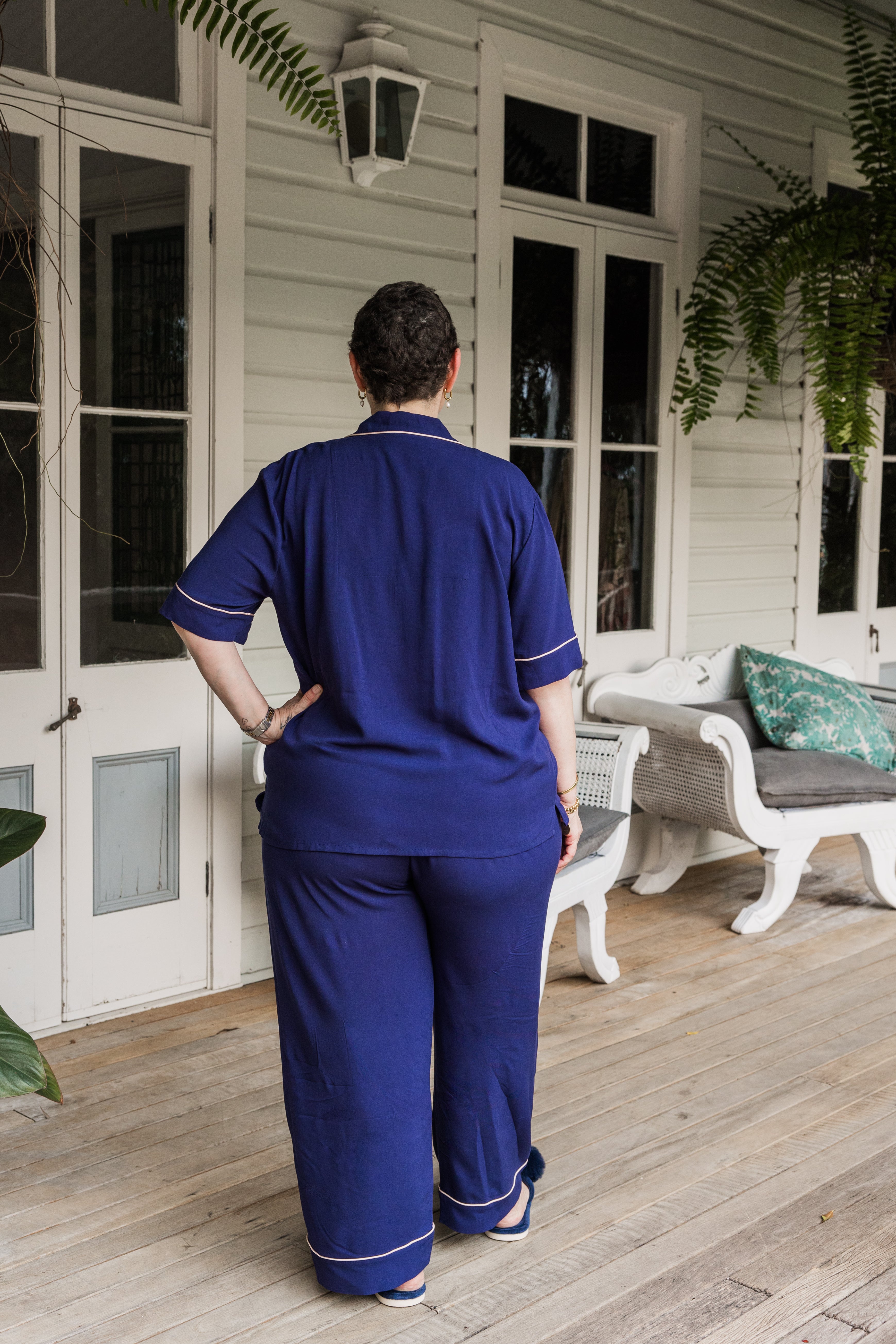 Short Sleeve Top & Long Pant Set | Akoya Comfort