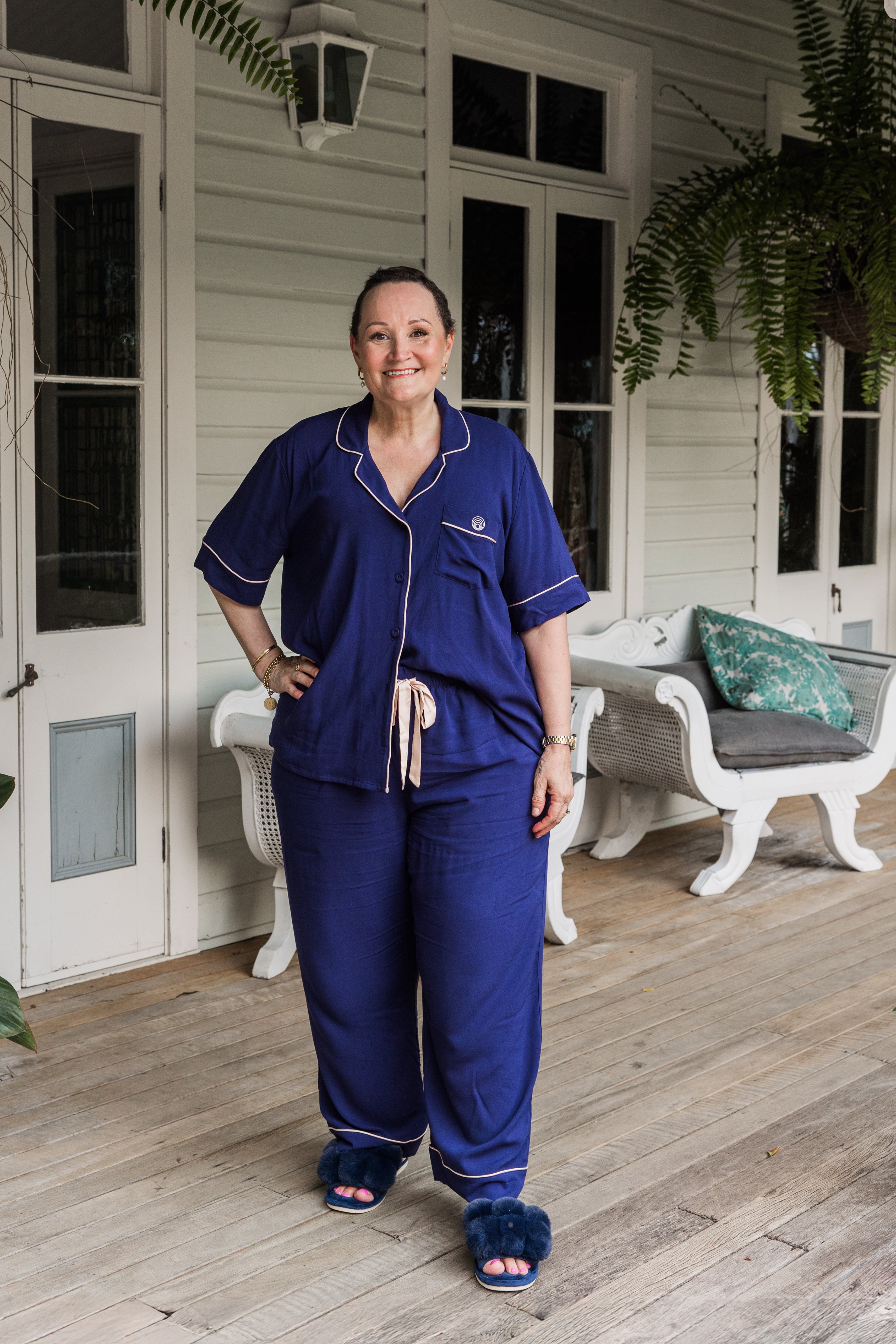 Short Sleeve Top & Long Pant Set | Akoya Comfort