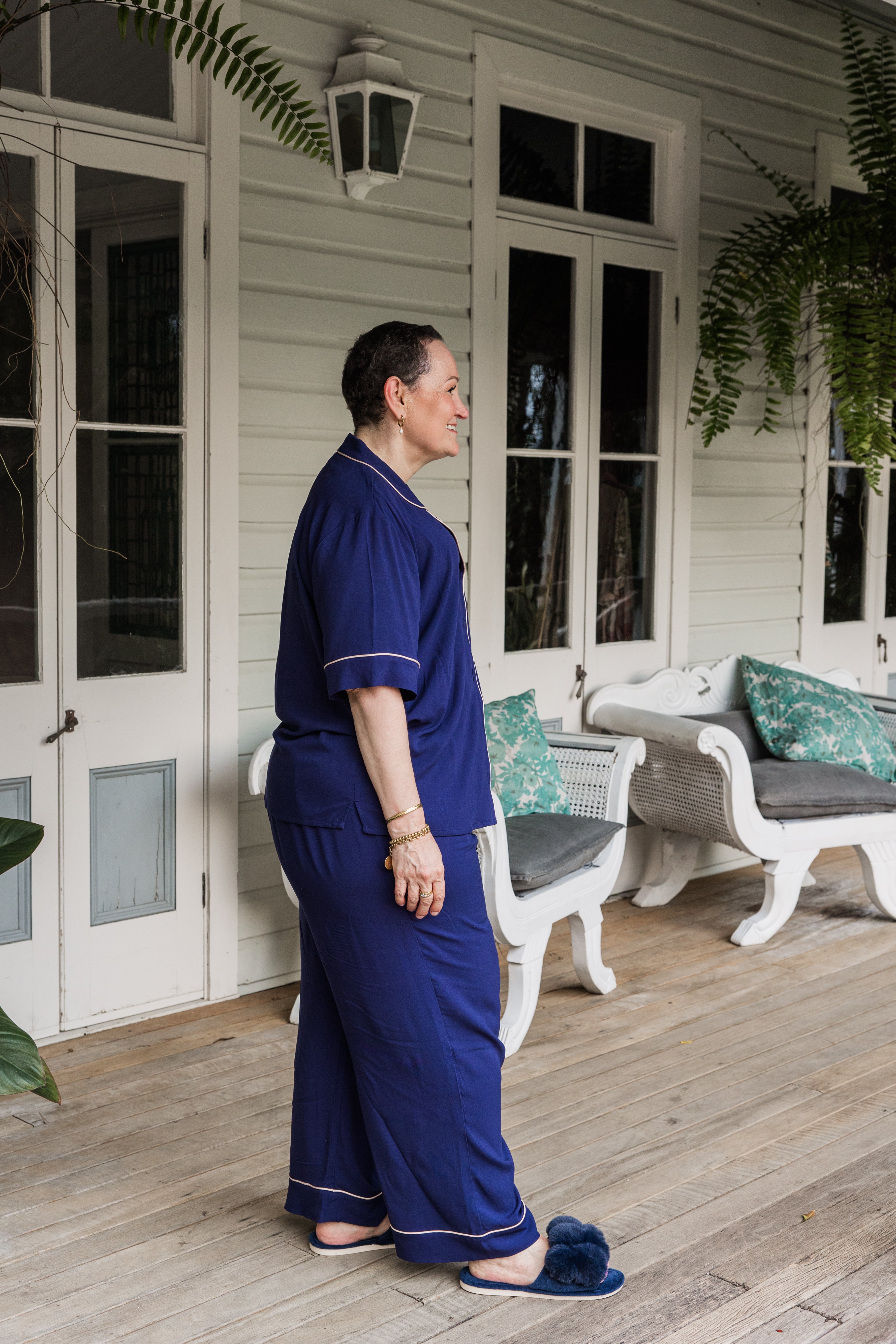 Short Sleeve Top & Long Pant Set | Akoya Comfort